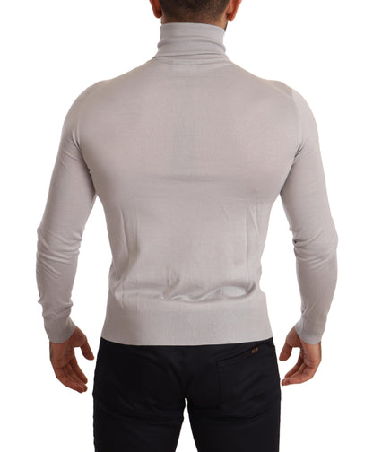 Dolce &amp; Gabbana Grauer Rollkragenpullover aus Kaschmir