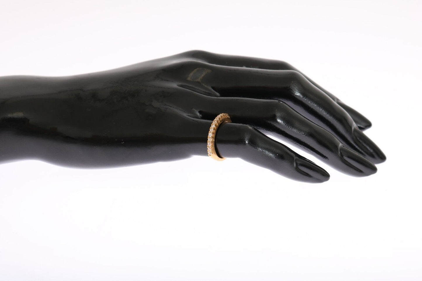 Nialaya Gold Authentischer Damen-Ring aus 925er Silber mit klaren Zirkonia