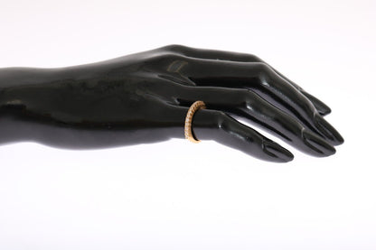 Nialaya Gold Authentischer Damen-Ring aus 925er Silber mit klaren Zirkonia