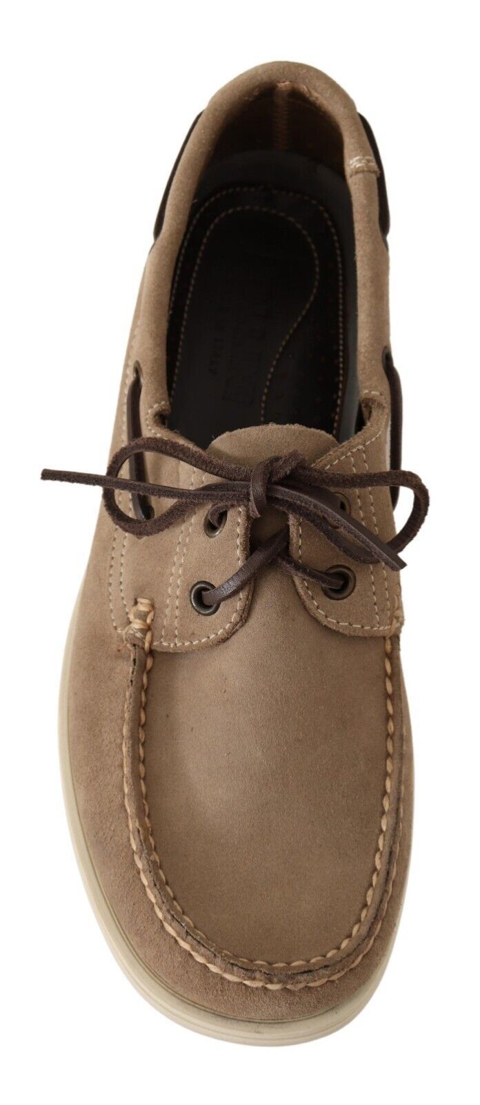 Pollini Beige Wildleder Low Top Mokassin Loafers Casual Herrenschuhe