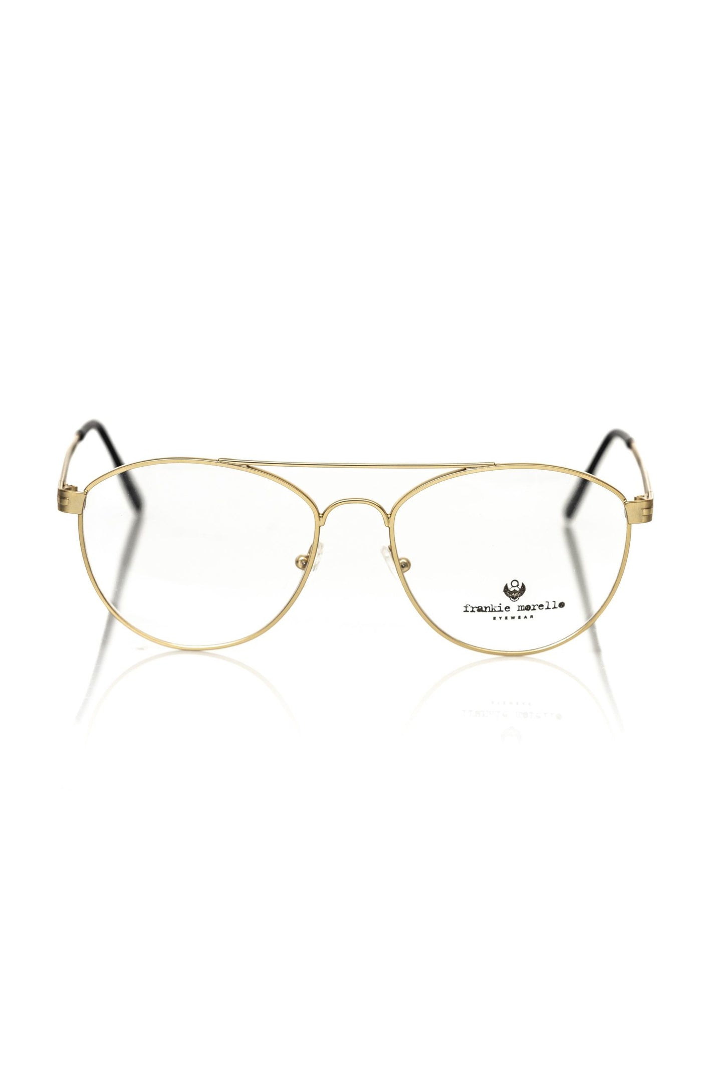 Frankie Morello Pilotenbrille mit Gold-Metallic-Faser-Rahmen für Herren