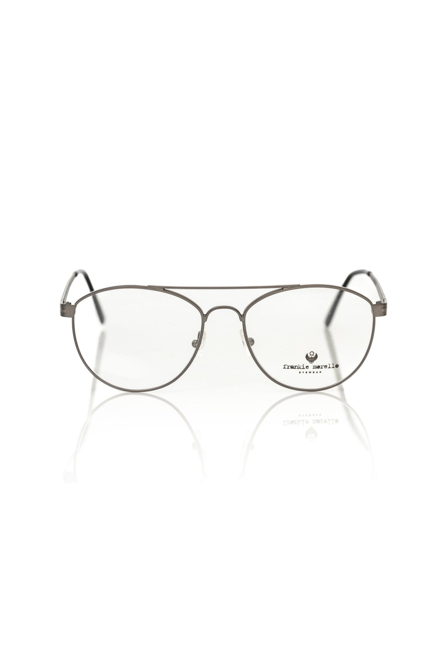 Frankie Morello Herrenbrille aus grauer Metallicfaser
