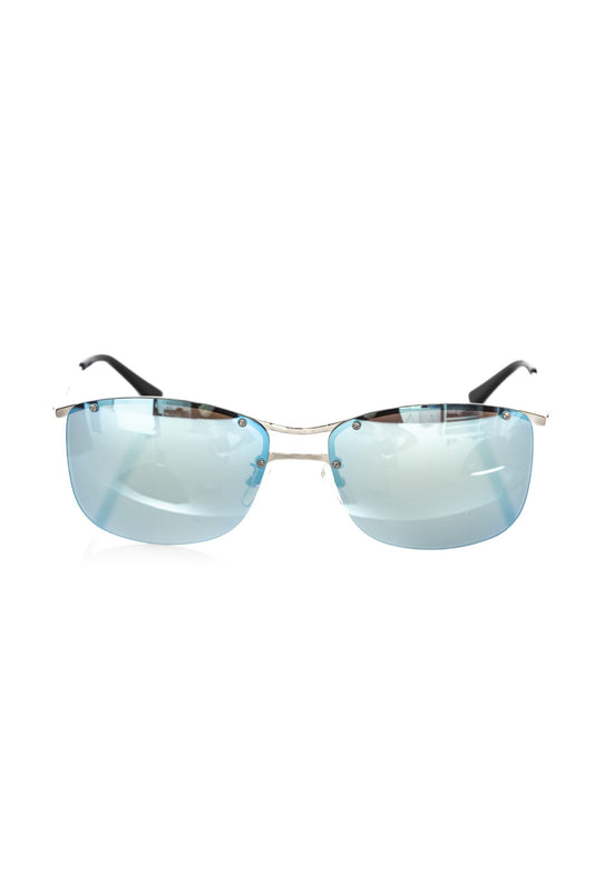 Frankie Morello – Silbermetallische Herrensonnenbrille