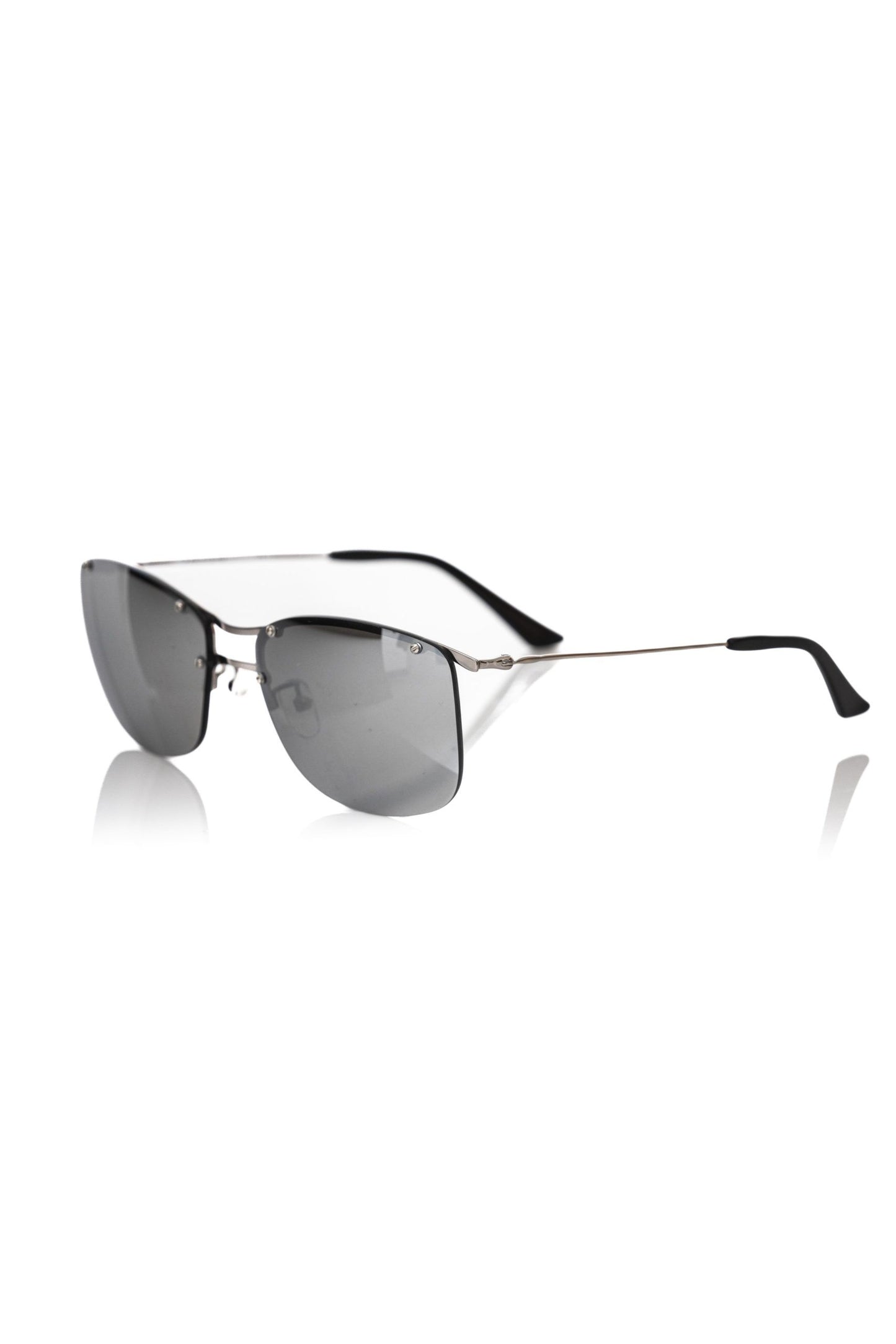Frankie Morello Silber Metallic Herren Sonnenbrille
