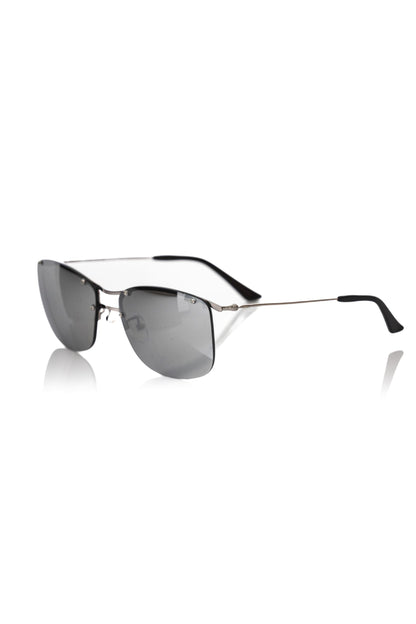 Frankie Morello Silber Metallic Herren Sonnenbrille