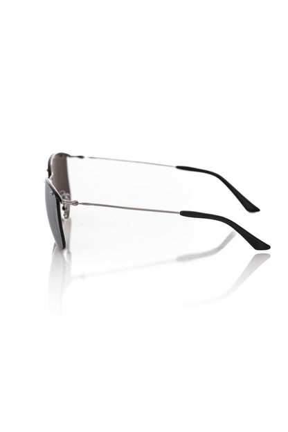 Frankie Morello Silber Metallic Herren Sonnenbrille