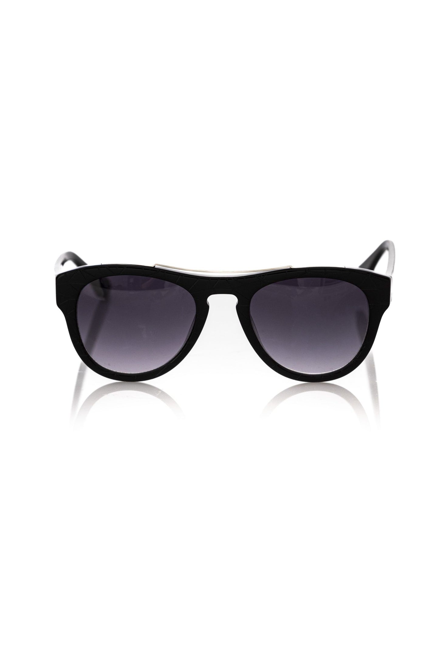 Frankie Morello Schwarze Acetat-Sonnenbrille für Herren