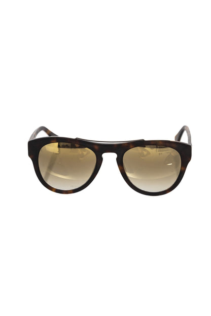 Frankie Morello Braune Acetat-Sonnenbrille für Herren