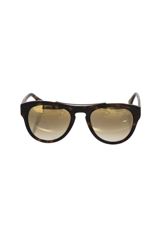 Frankie Morello Braune Acetat-Sonnenbrille für Herren