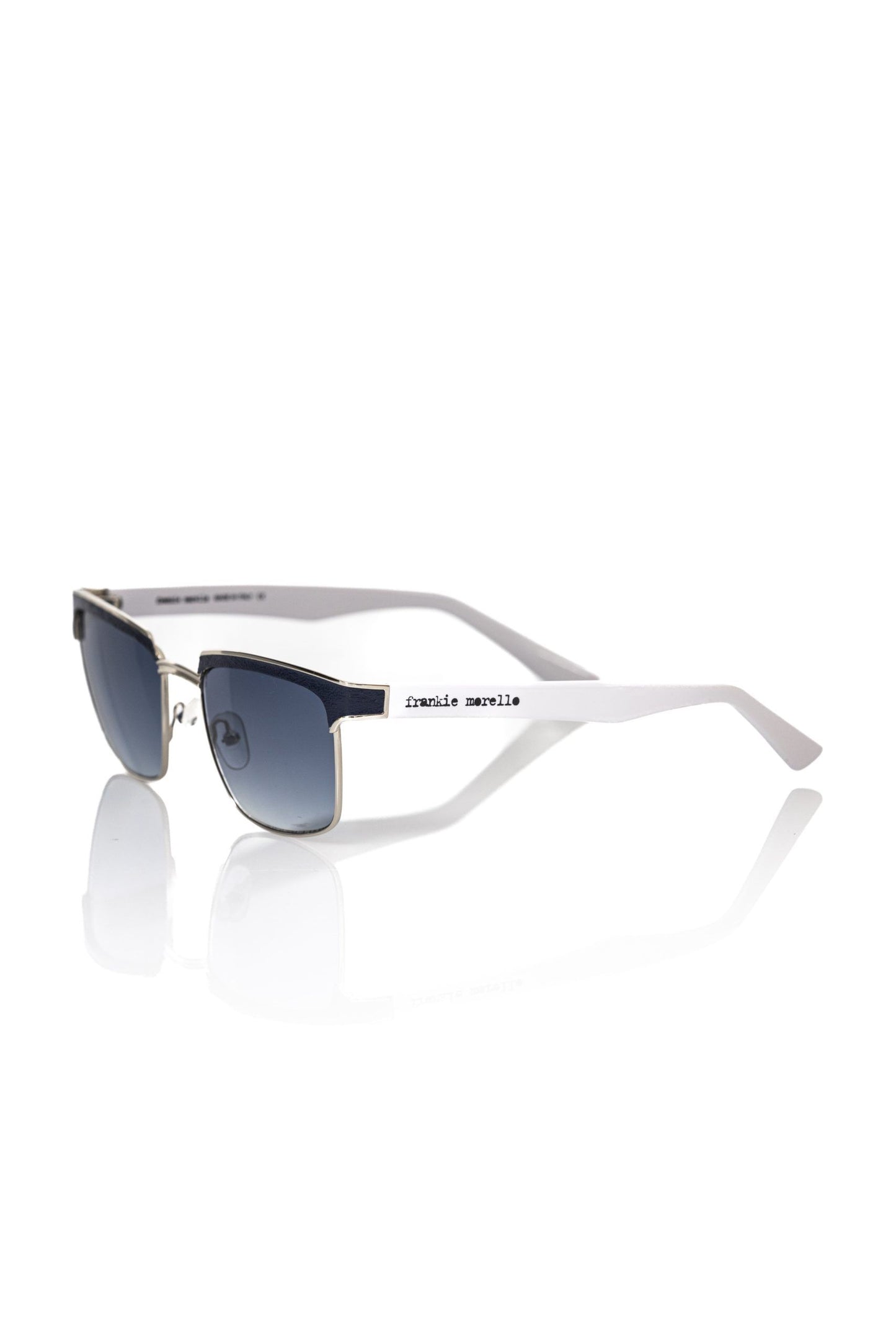 Frankie Morello Herren-Sonnenbrille aus schwarzer Metallicfaser