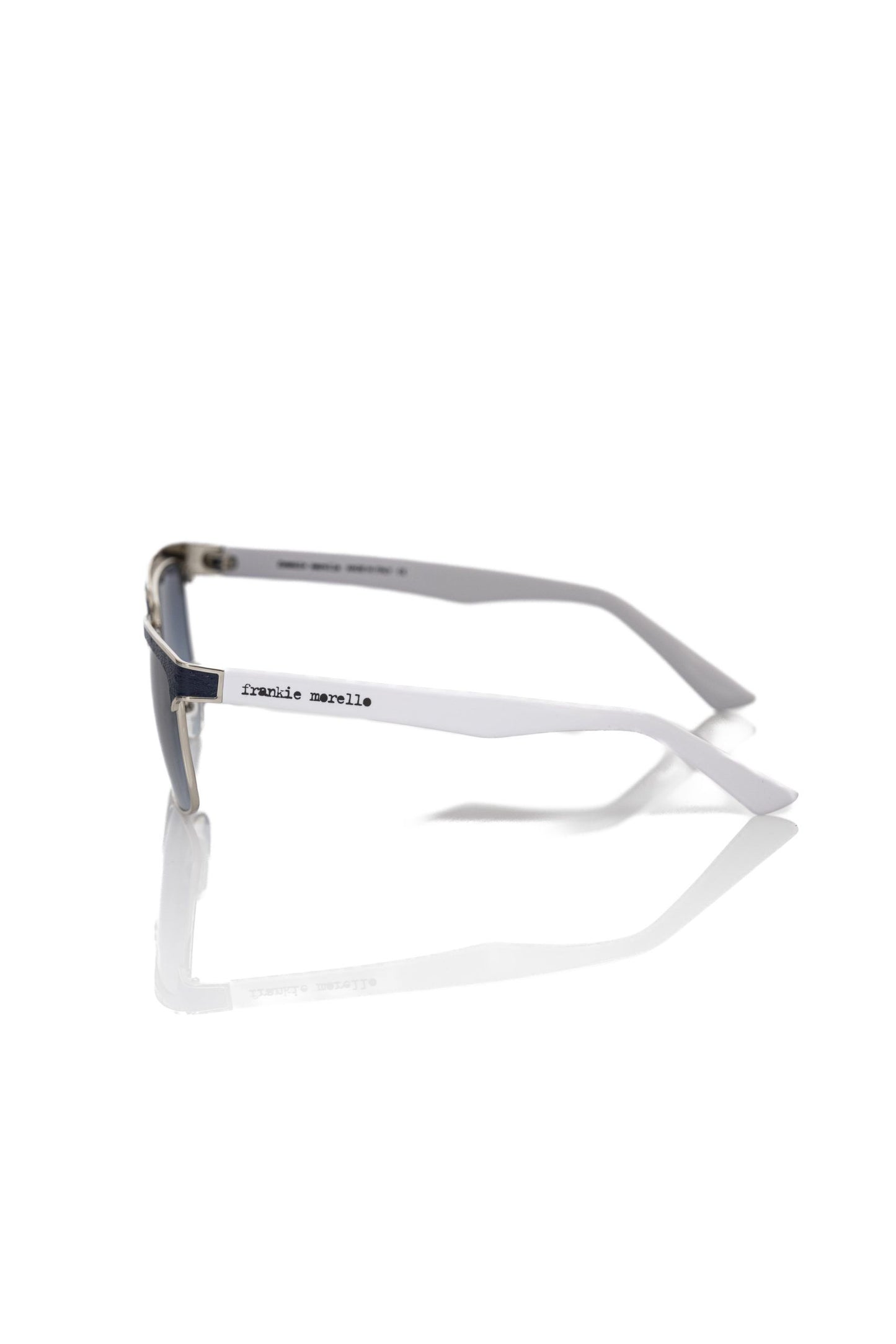 Frankie Morello Herren-Sonnenbrille aus schwarzer Metallicfaser