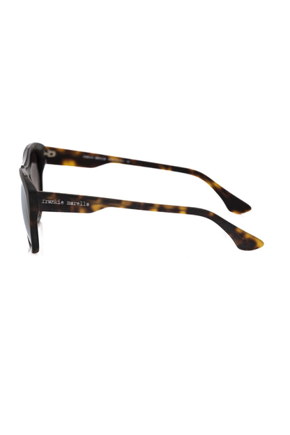 Frankie Morello Braune Acetat-Sonnenbrille für Herren