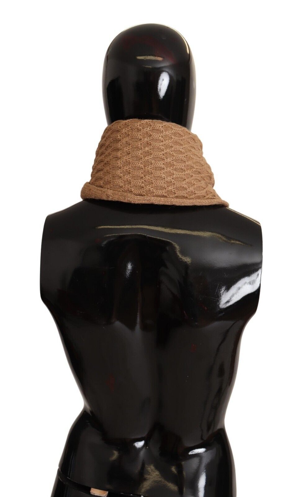 Dolce &amp; Gabbana Dunkelbrauner Wickelschal Gestrickter Kamelschal