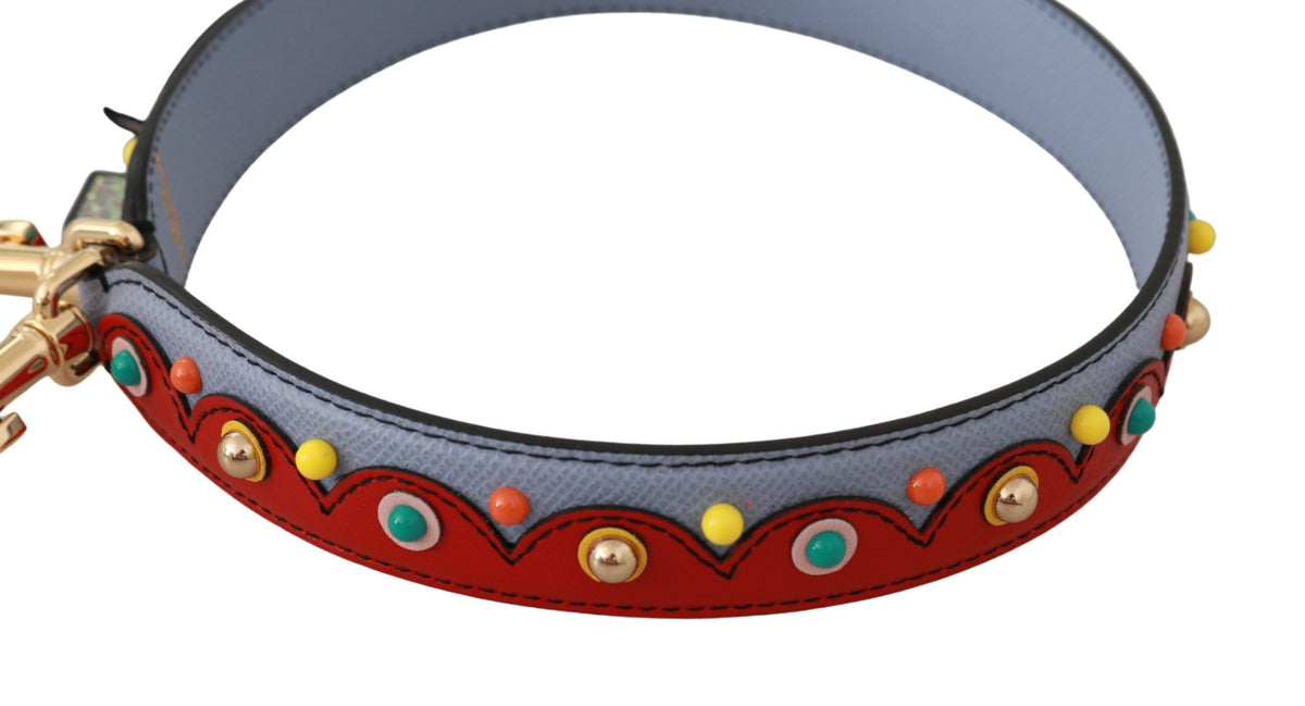 Dolce &amp; Gabbana Blauer Handtaschen-Accessoire-Schultergurt aus Leder