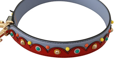Dolce &amp; Gabbana Blauer Handtaschen-Accessoire-Schultergurt aus Leder