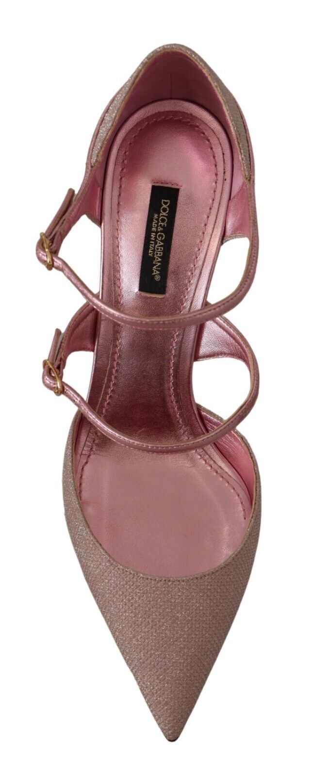 Dolce &amp; Gabbana – Mary-Jane-Schuhe mit Riemchensandalen in Rosa mit Glitzer