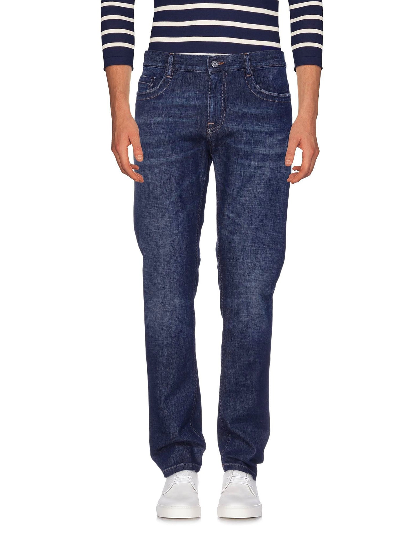 Bikkembergs dunkelblaue Baumwoll-Herrenjeans