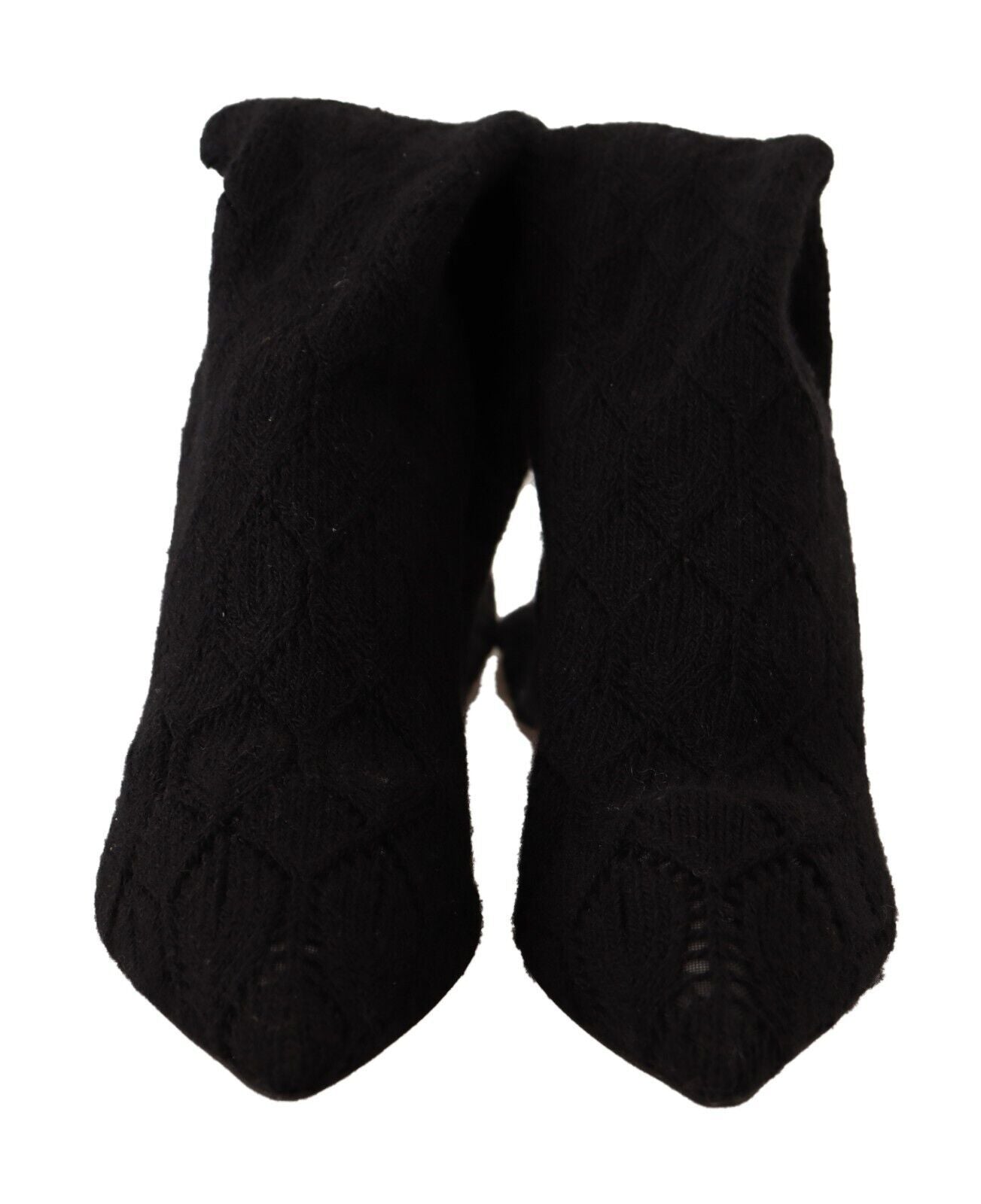 Dolce &amp; Gabbana – Kniehohe Stiefeletten in Schwarz mit Stretch-Socken