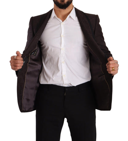 Dolce &amp; Gabbana Lila Jacquard Einreihiger SICILIA Blazer