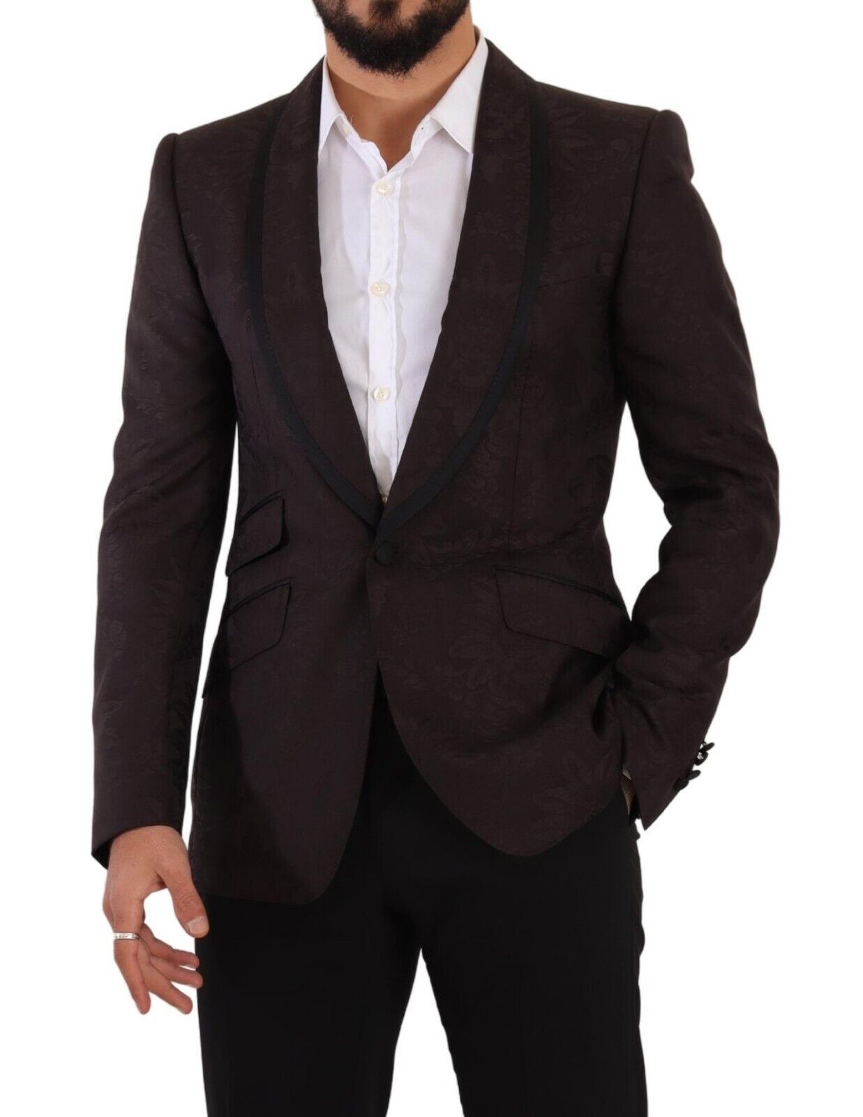 Dolce &amp; Gabbana Lila Jacquard Einreihiger SICILIA Blazer