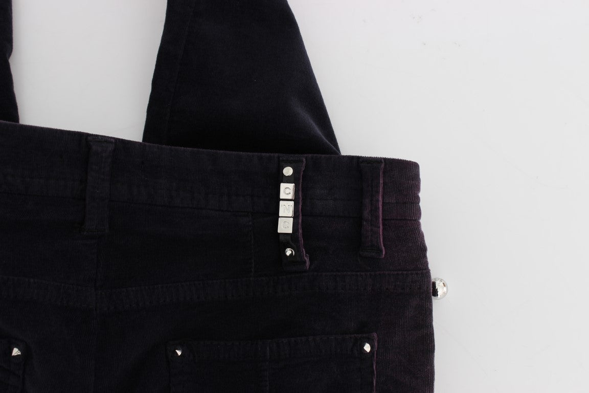 Costume National – Lilafarbene, verkürzte Cordjeans