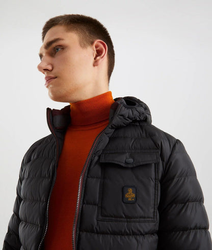 Refrigiwear Schwarze Nylon-Herrenjacke