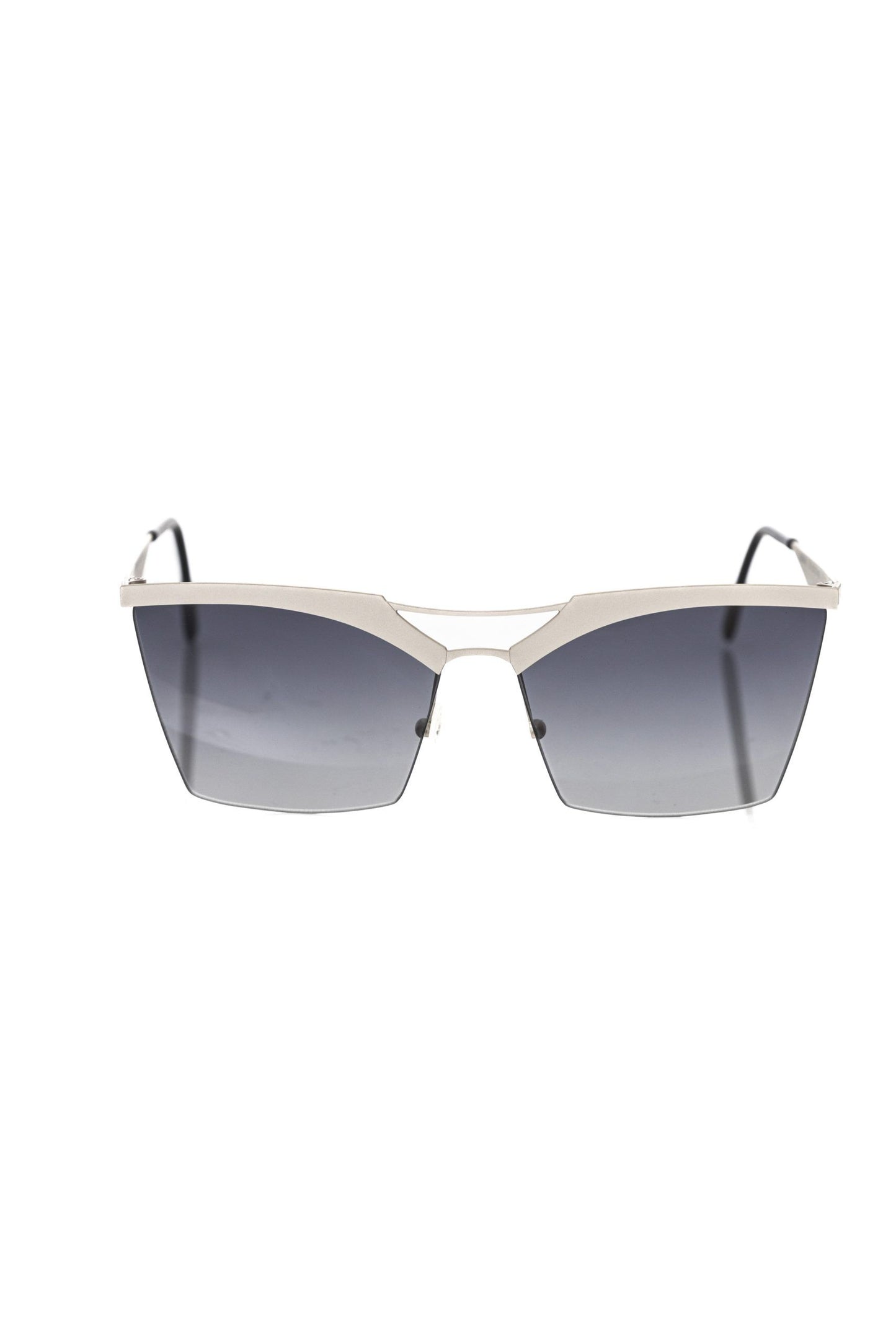 Frankie Morello Damen-Sonnenbrille aus silberner Metallicfaser