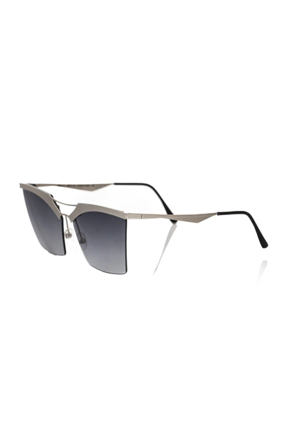 Frankie Morello Damen-Sonnenbrille aus silberner Metallicfaser