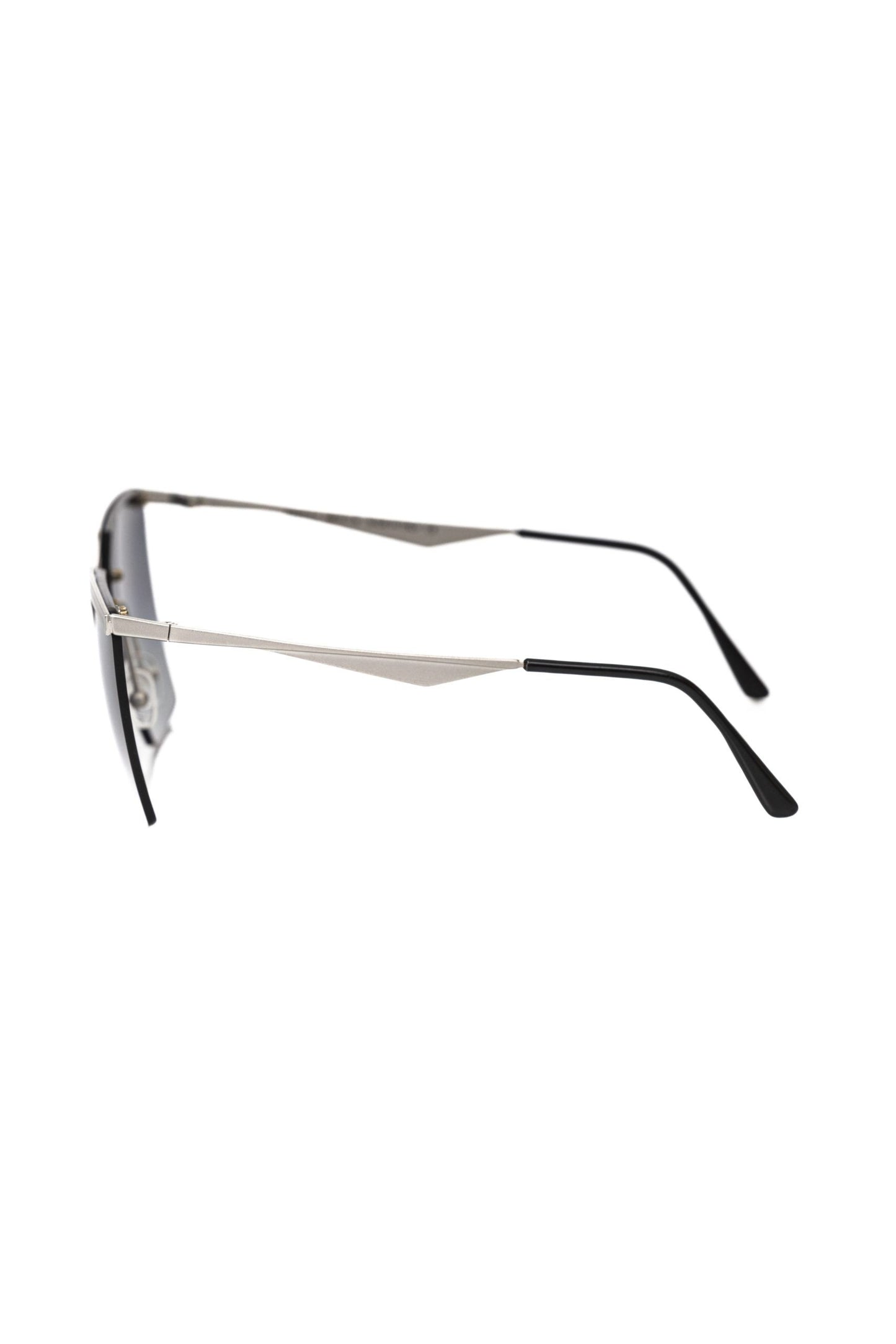 Frankie Morello Damen-Sonnenbrille aus silberner Metallicfaser