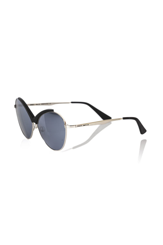 Frankie Morello Damen-Sonnenbrille aus schwarzer Metallicfaser