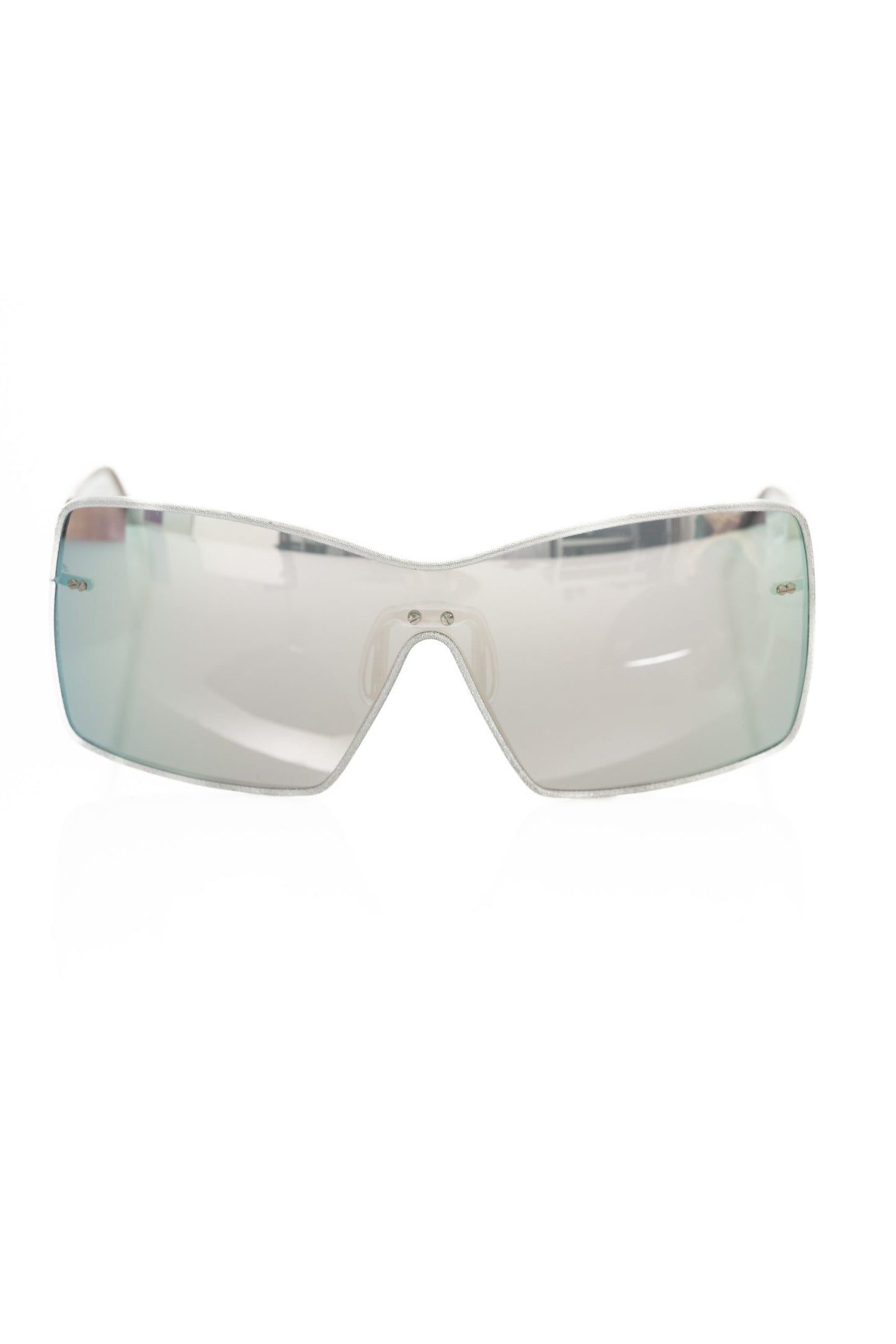 Frankie Morello Damen-Sonnenbrille in Silber-Metallic mit Schild