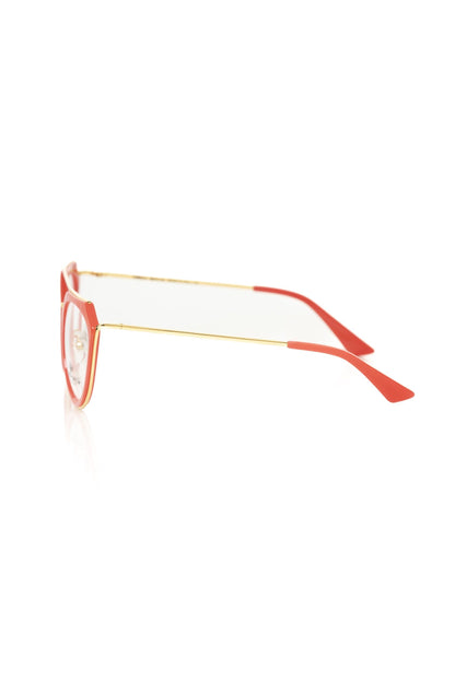 Frankie Morello Rote Acetat-Damenbrille