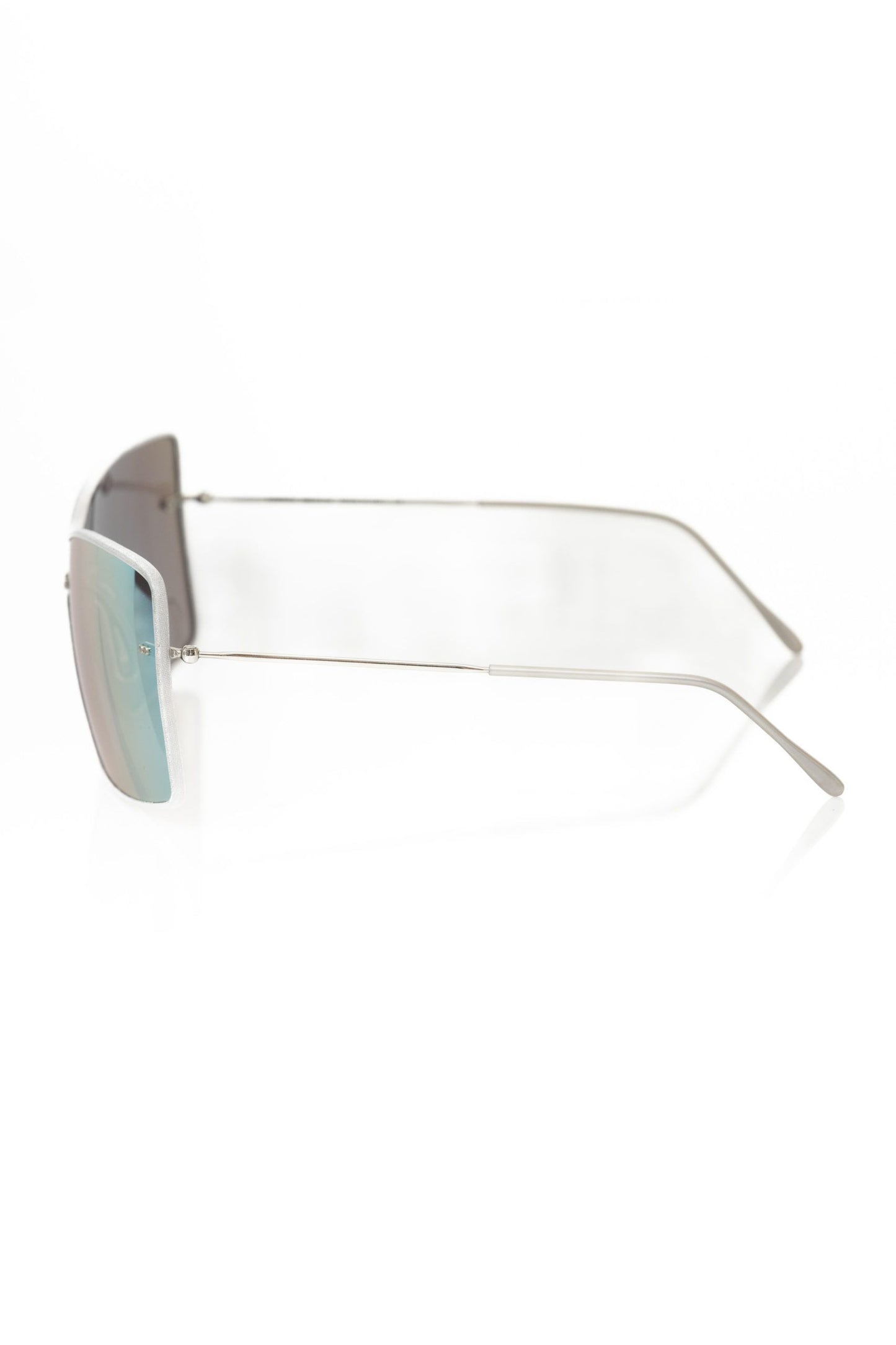 Frankie Morello Damen-Sonnenbrille in Silber-Metallic mit Schild