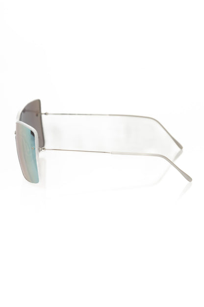 Frankie Morello Damen-Sonnenbrille in Silber-Metallic mit Schild