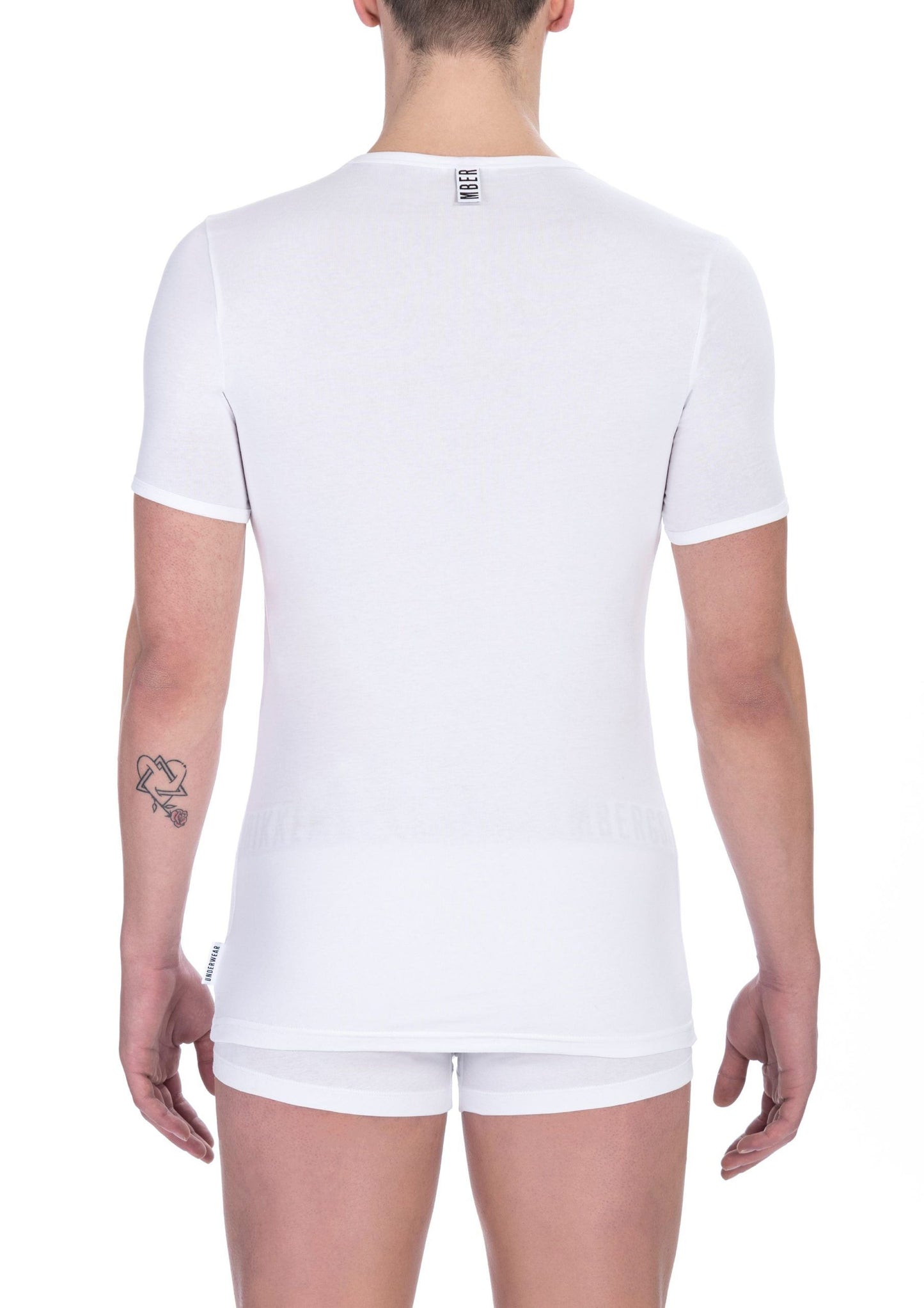 Bikkembergs Weißes Baumwoll-T-Shirt für Herren