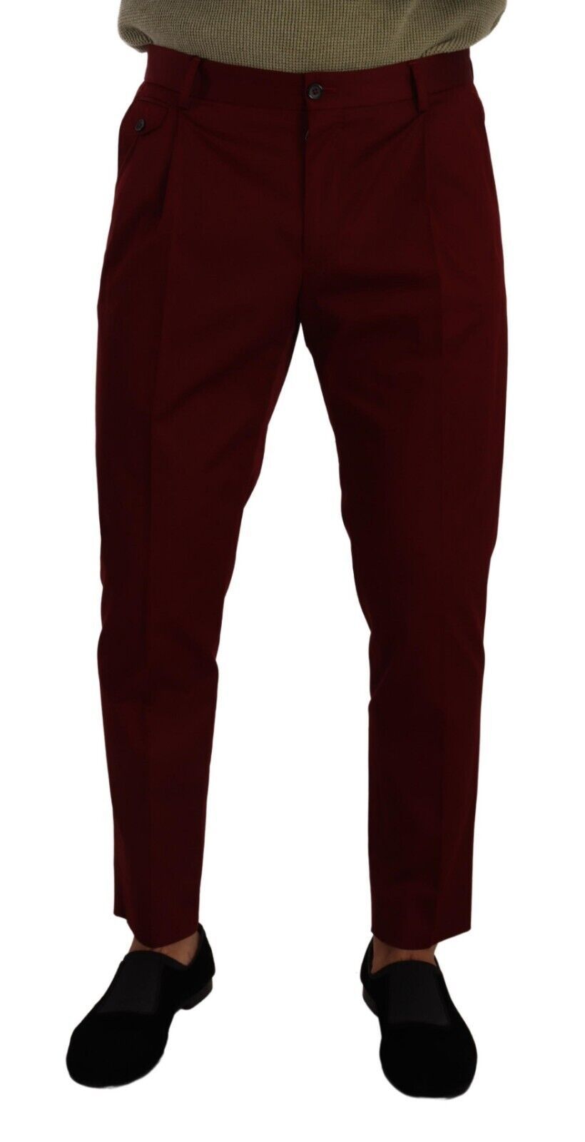 Dolce &amp; Gabbana Dunkelrote Herren-Chinos aus Baumwolle