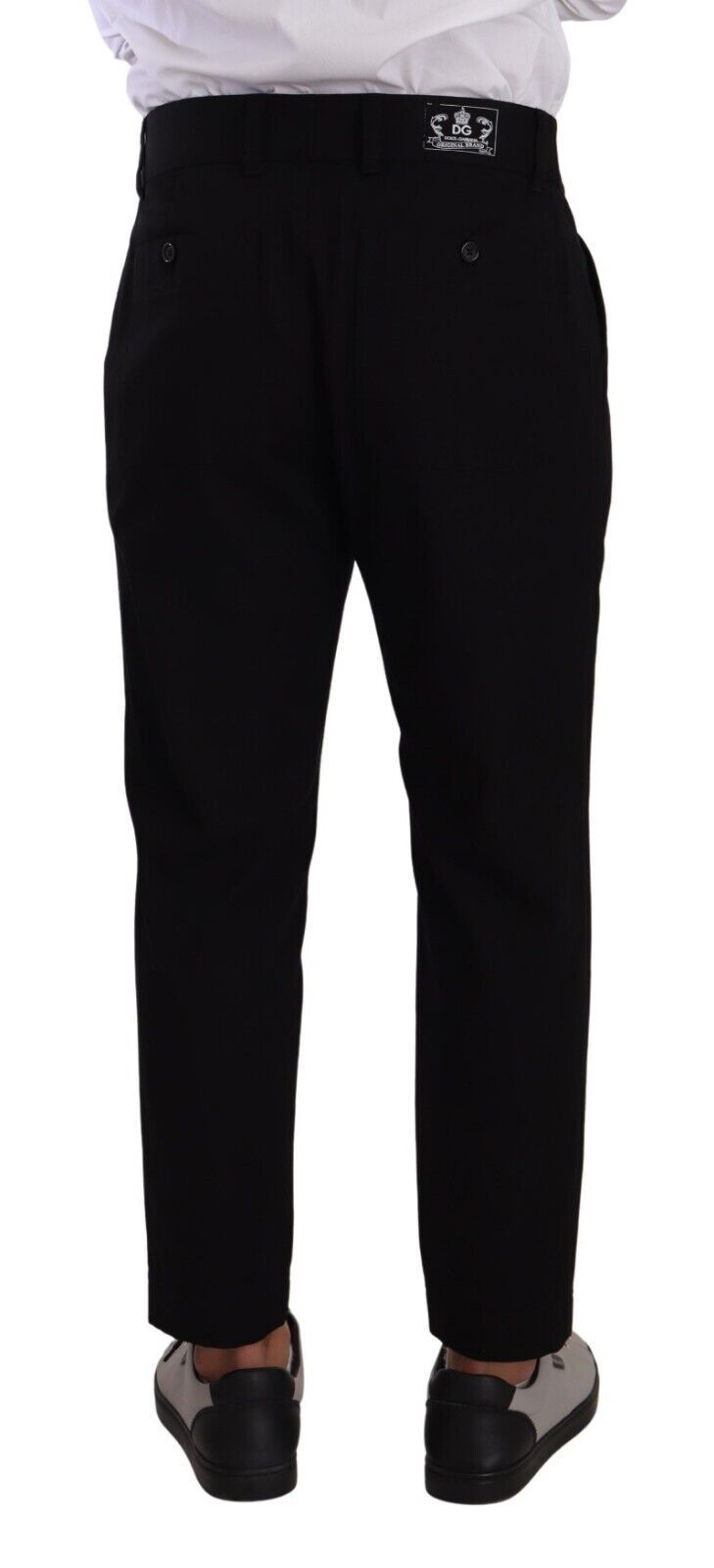 Dolce &amp; Gabbana – Schwarze Chinohose aus Baumwollstretch