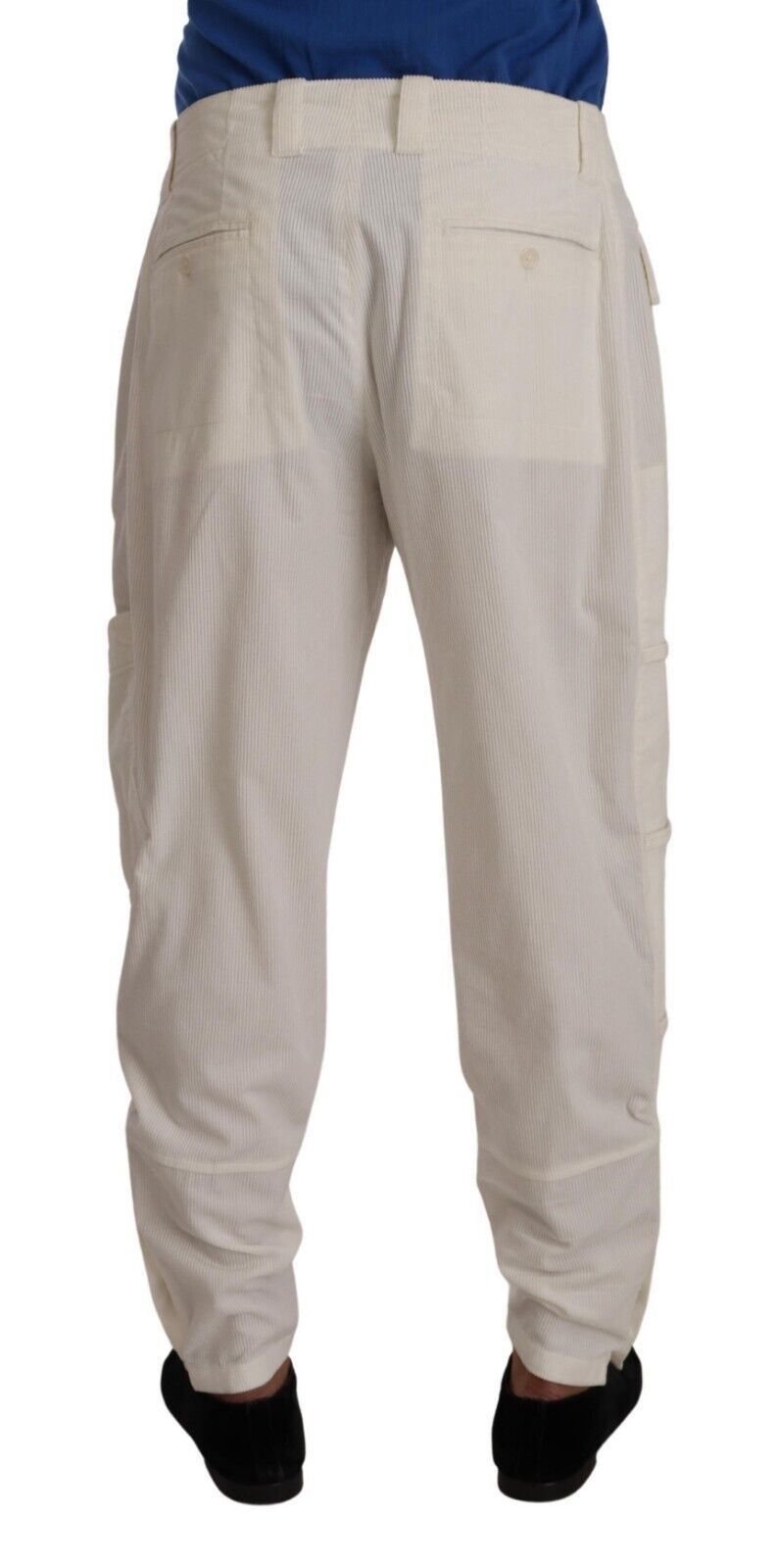 Dolce &amp; Gabbana – Cargohose aus Baumwollcord in Off-White