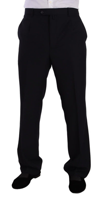 Domenico Tagliente Blue Polyester Single Breasted Formal Suit