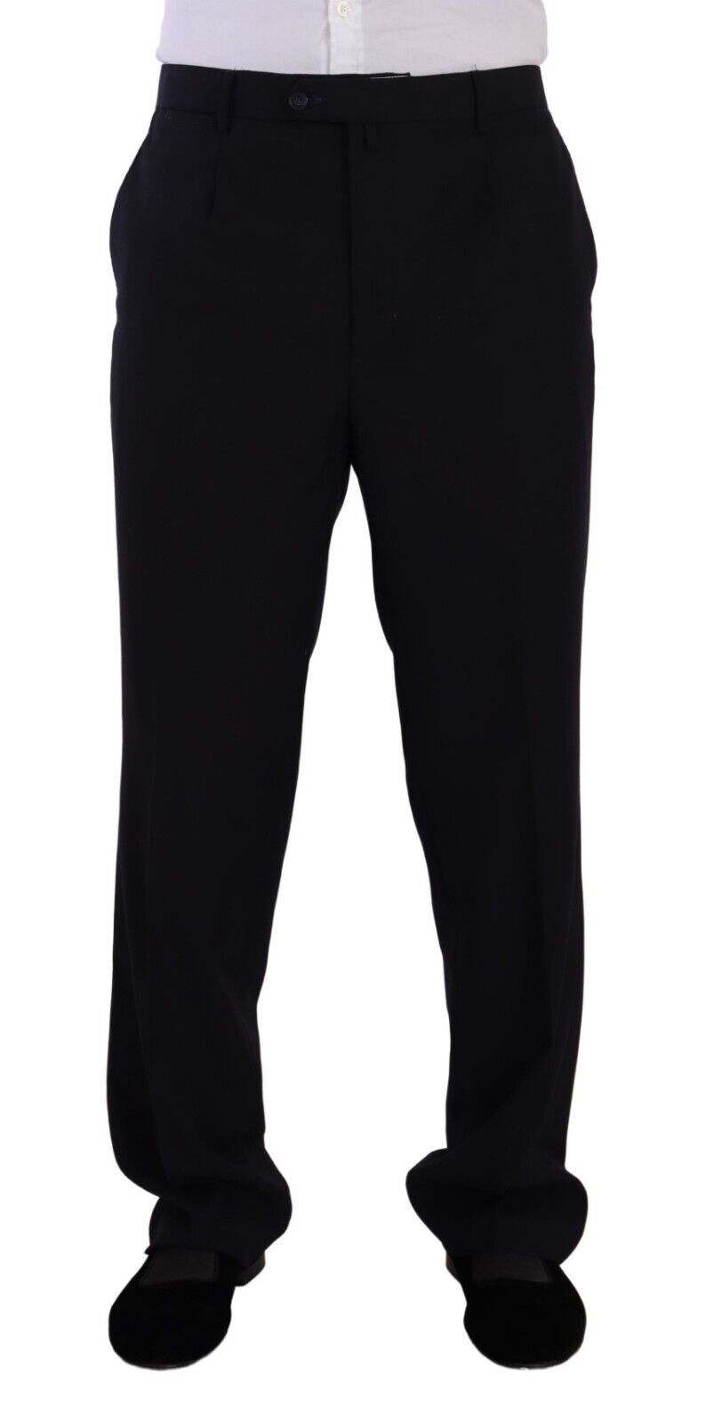 Domenico Tagliente – Blauer, einreihiger Anzug aus Polyester