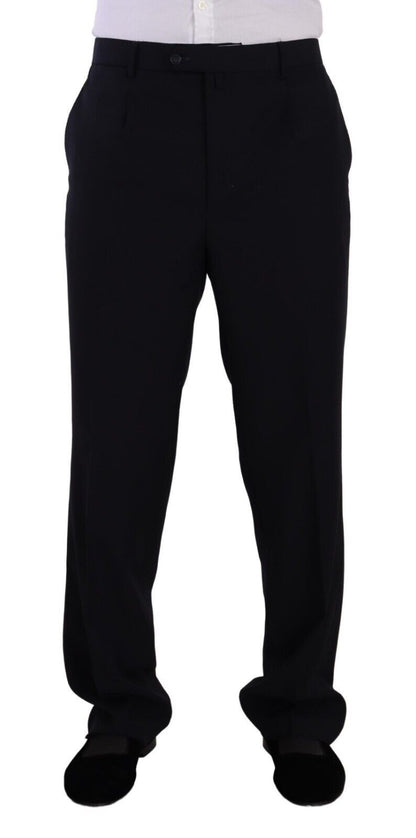 Domenico Tagliente – Blauer, einreihiger Anzug aus Polyester