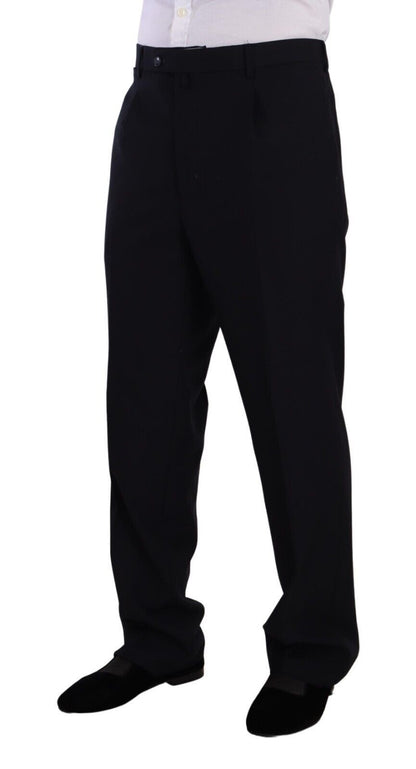 Domenico Tagliente – Blauer, einreihiger Anzug aus Polyester