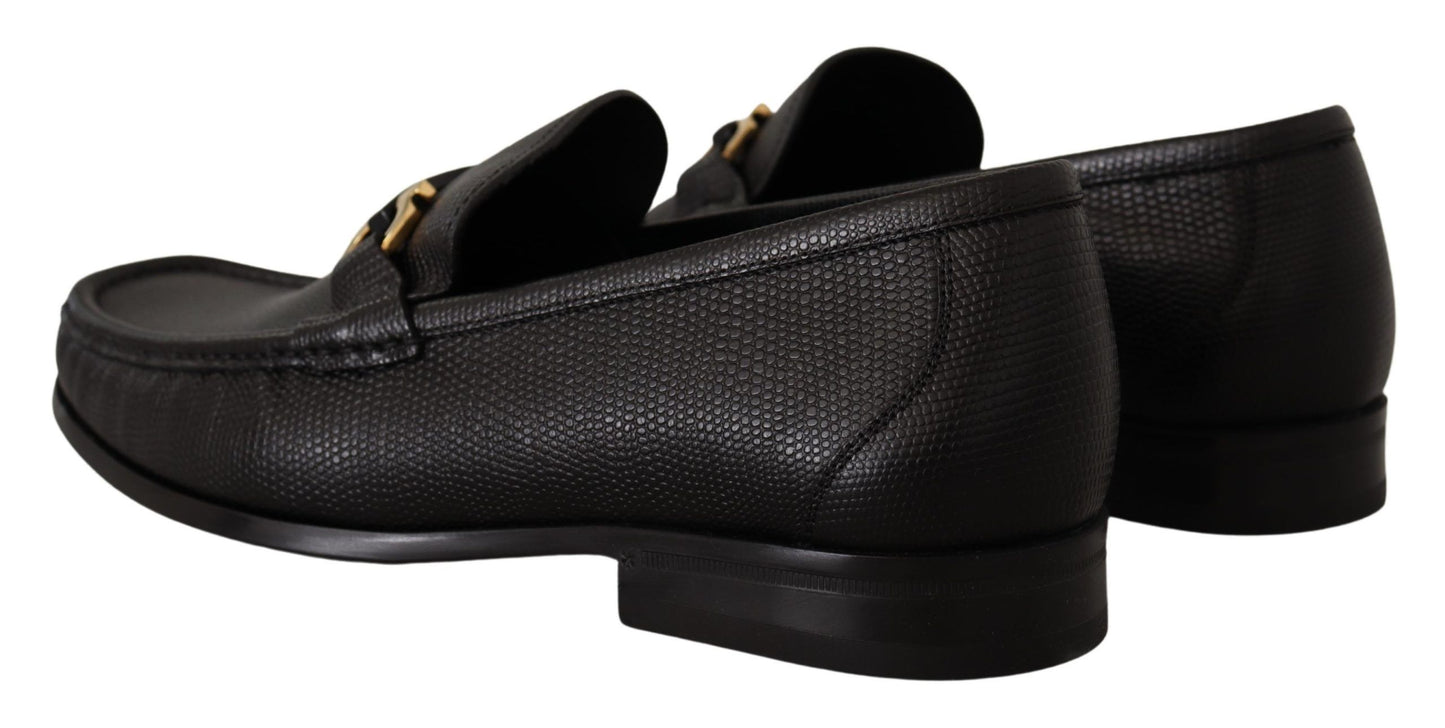 Salvatore Ferragamo Elegante Loafer aus schwarzem Kalbsleder