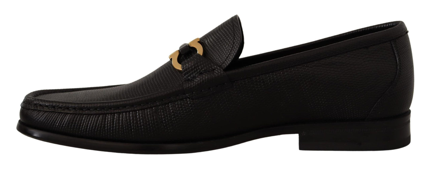 Salvatore Ferragamo Elegante Loafer aus schwarzem Kalbsleder