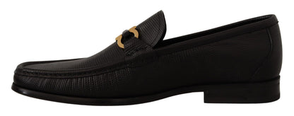 Salvatore Ferragamo Elegante Loafer aus schwarzem Kalbsleder