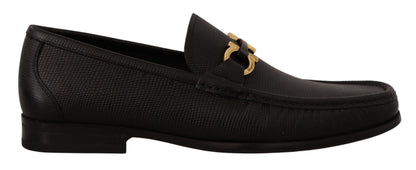 Salvatore Ferragamo Elegante Loafer aus schwarzem Kalbsleder