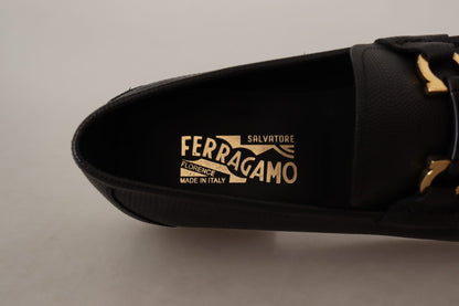 Salvatore Ferragamo Elegante Loafer aus schwarzem Kalbsleder