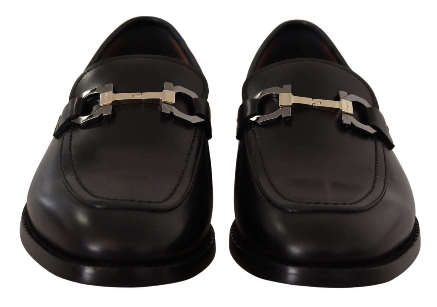 Salvatore Ferragamo Suave schwarze Leder-Gancio-Bit-Loafer
