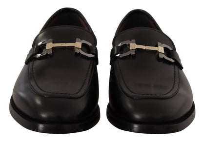 Salvatore Ferragamo Suave schwarze Leder-Gancio-Bit-Loafer