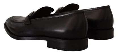 Salvatore Ferragamo Suave schwarze Leder-Gancio-Bit-Loafer